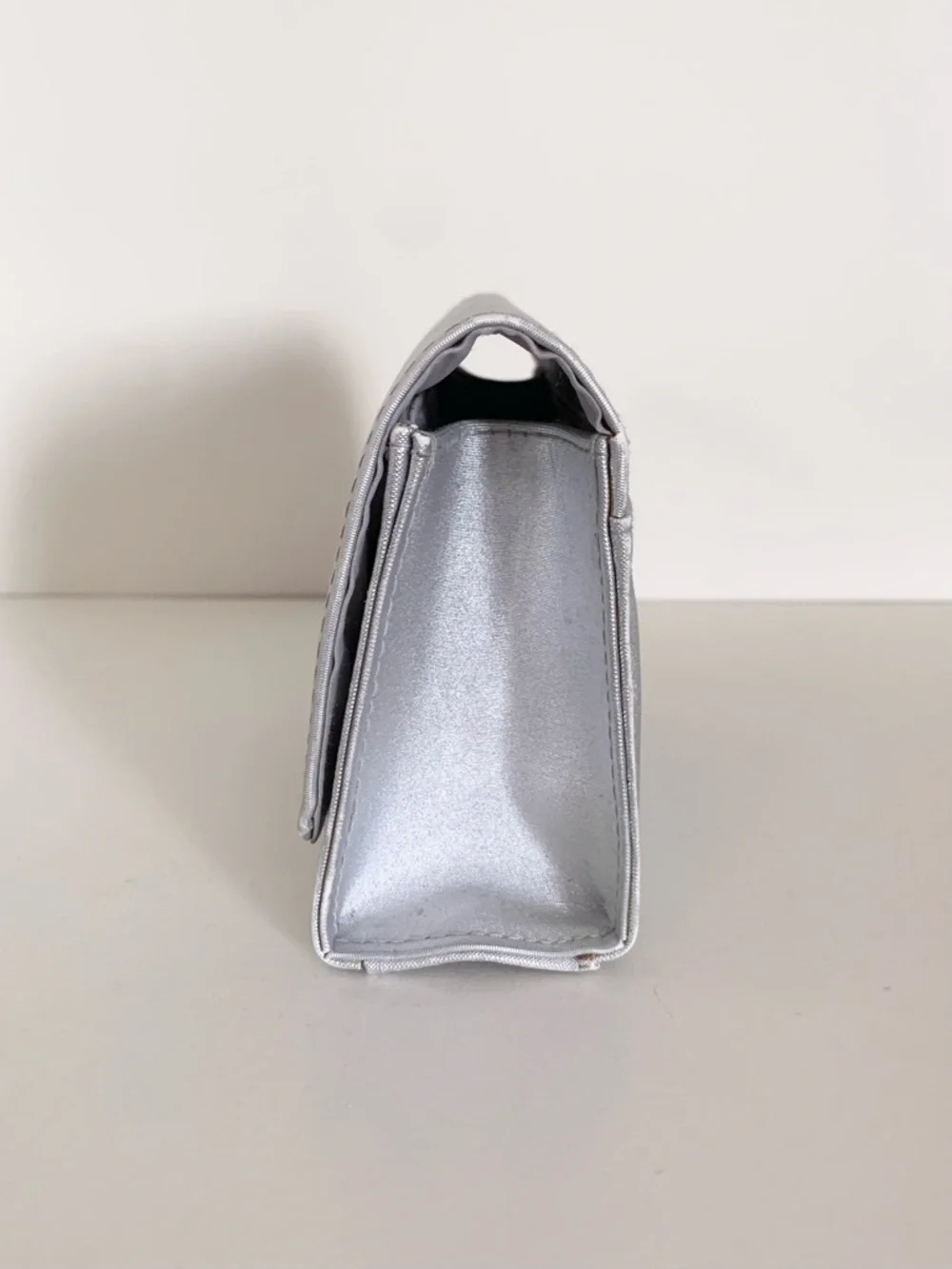 Y2k Shiseido Metallic Silver Travel Cosmetic Case